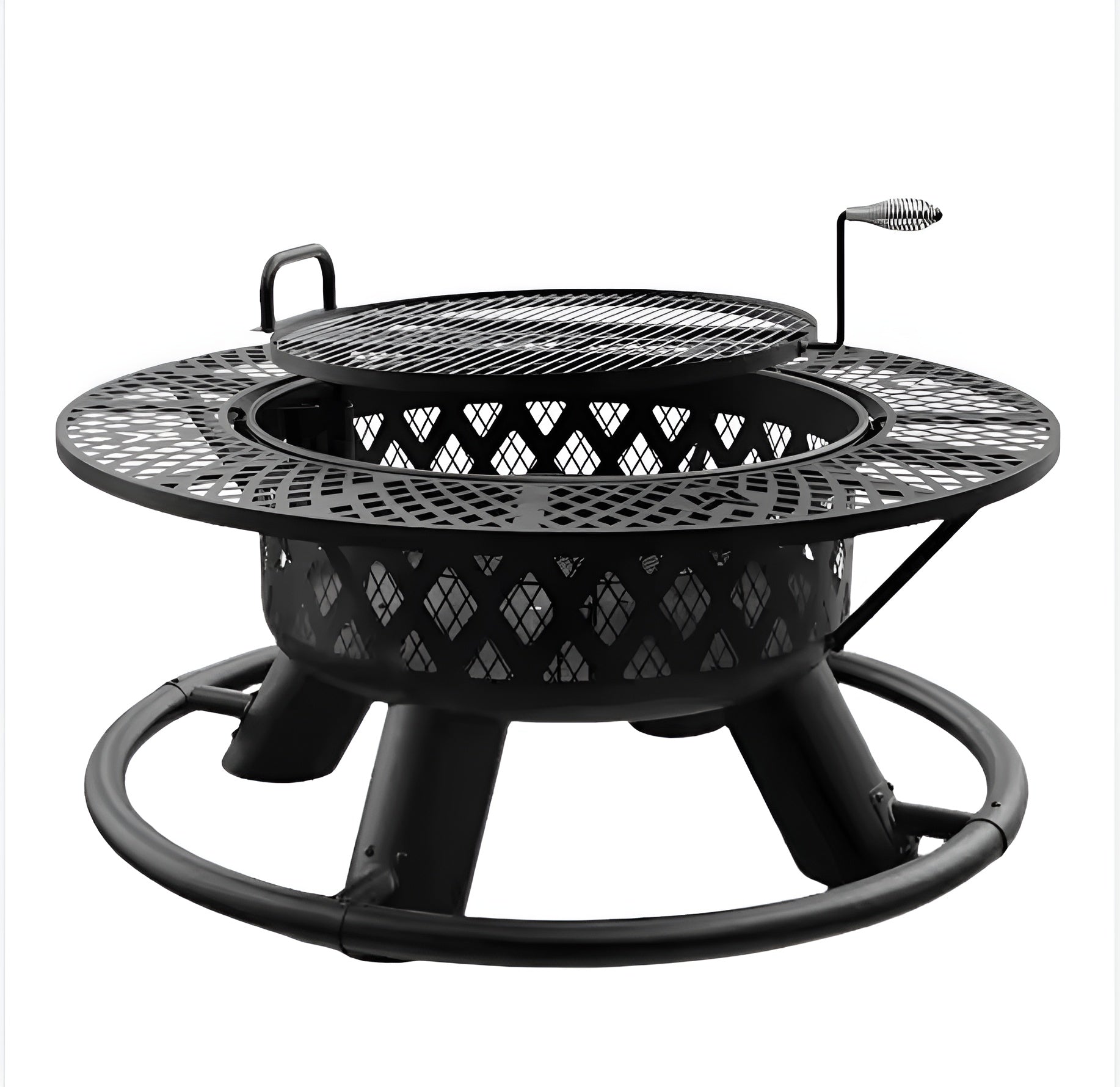 EmberGrid Rotating Grill Fire Bowl